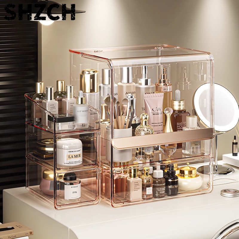 Luxury Skincare Collection - Organizer Kosmetik Mewah dari Akrilik, Rak